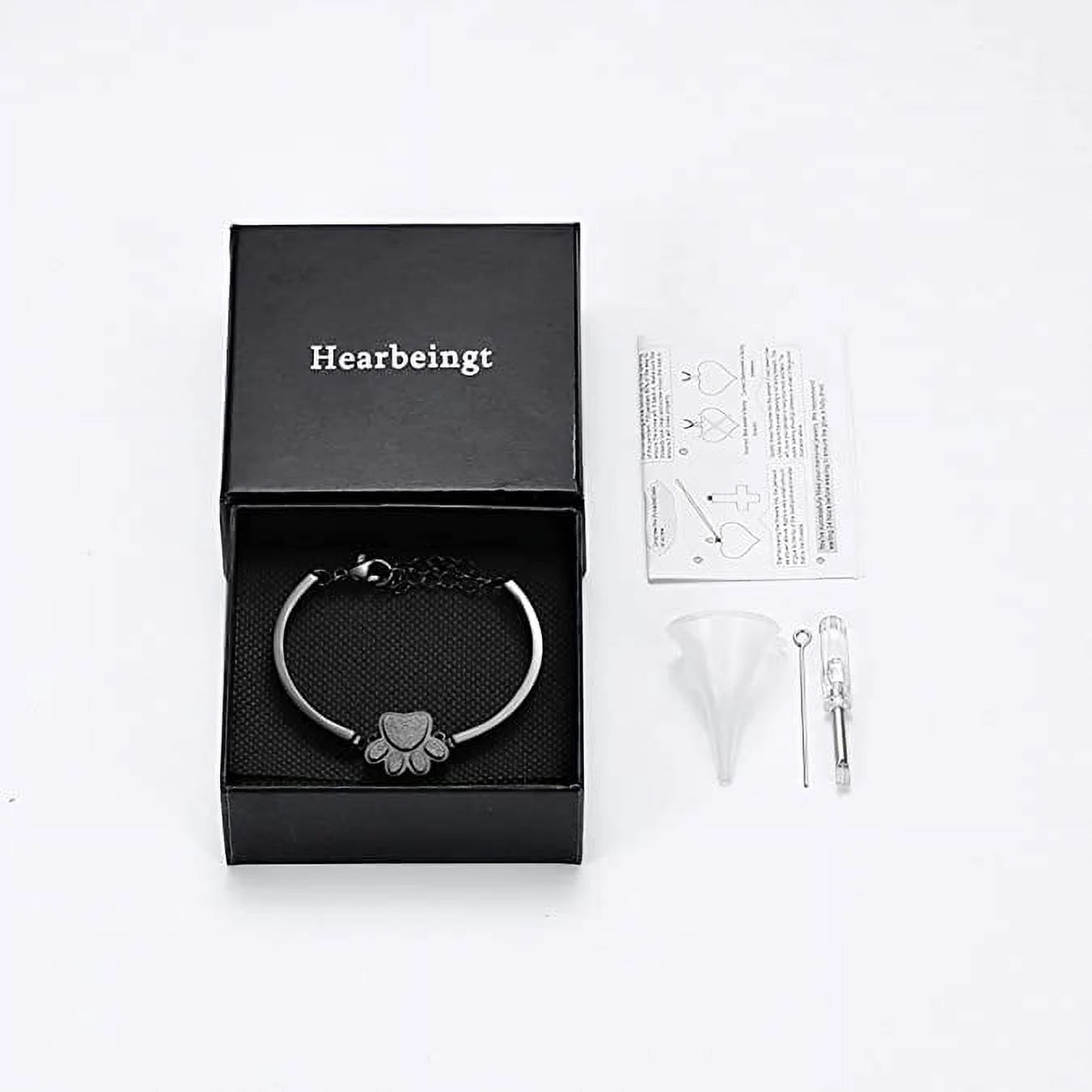 Joyería De Cremación De Mascotas Para Cenizas Para Perro/Gato, Pulsera De Urna De Recuerdo Para Mujer Y Hombres, Regalo Conmemorativo De Acero Inoxidable Para La Pérdida De Un Querido Amigo Peludo Con Kit De Relleno Y Caja De Regalo
