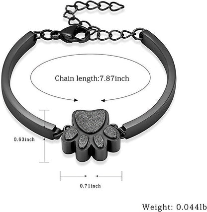 Joyería De Cremación De Mascotas Para Cenizas Para Perro/Gato, Pulsera De Urna De Recuerdo Para Mujer Y Hombres, Regalo Conmemorativo De Acero Inoxidable Para La Pérdida De Un Querido Amigo Peludo Con Kit De Relleno Y Caja De Regalo